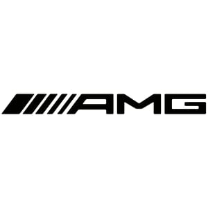 AMG logo with diagonal stripes