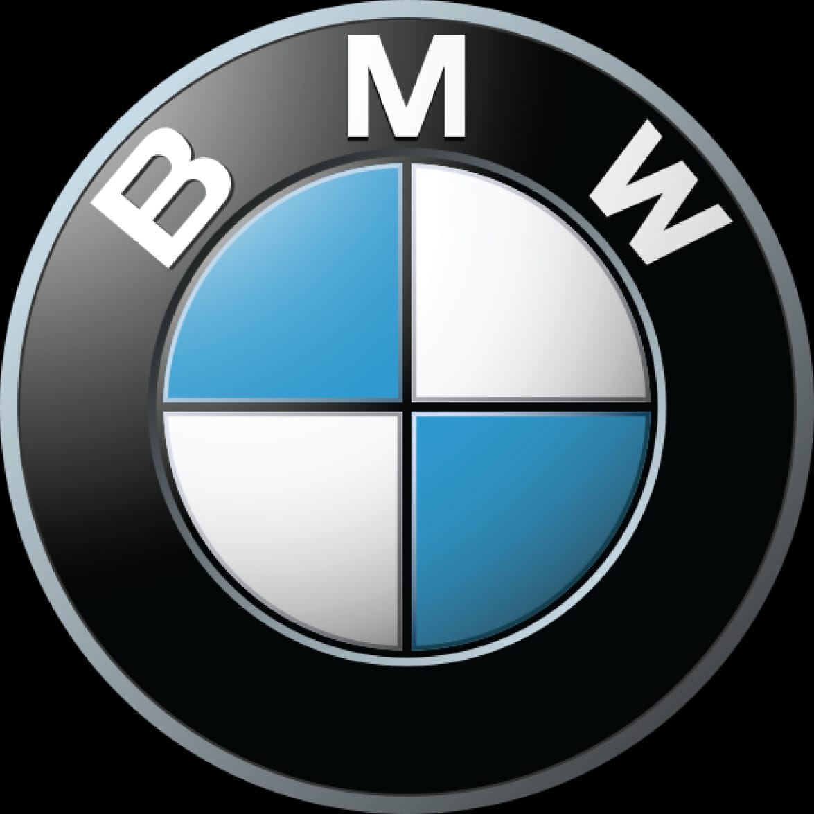 BMW emblem with blue and white quadrants